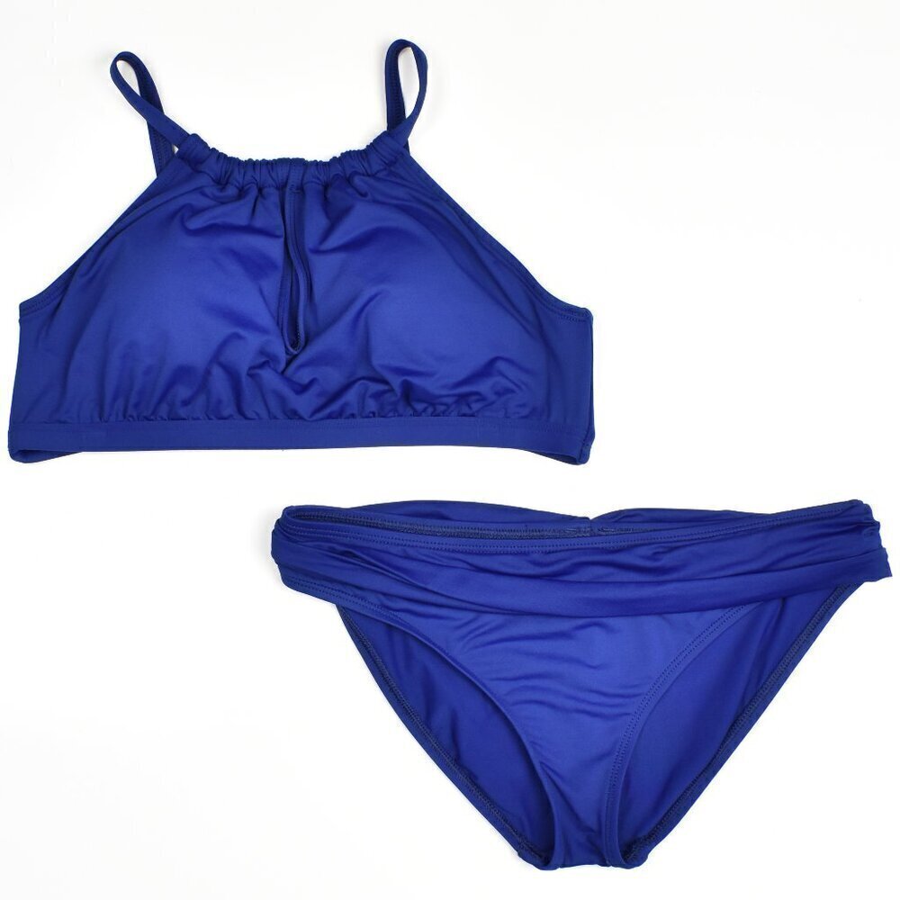 La Blanca Island Goddess Keyhole Bikini and Shirred Hipster Bottom - 34E/8